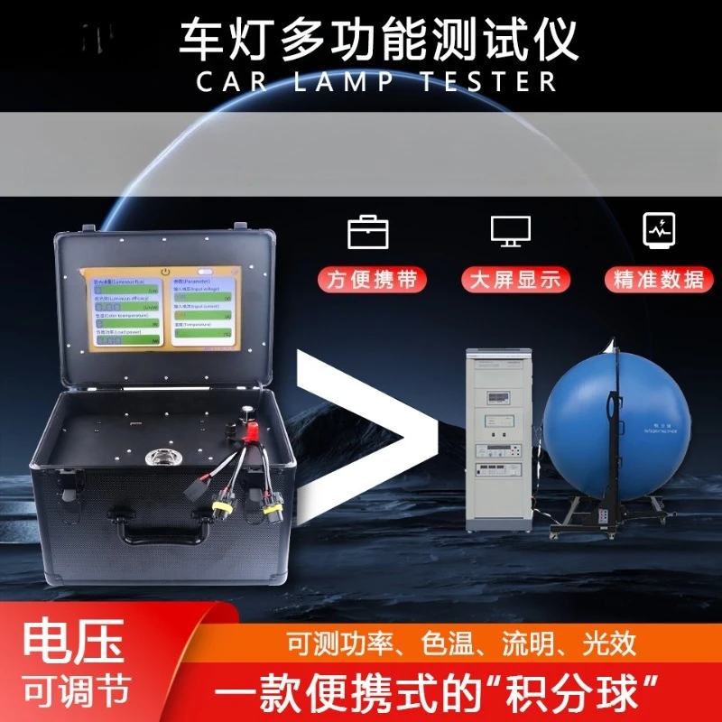 LED-Scheinwerfer-Xenonlampe mit integriertem Kugelvergleichstester