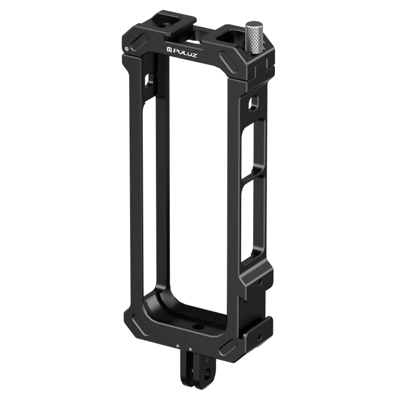 PULUZ For Insta360 X4 Camera Metal Protective Cage Rig Housing Frame with Expand Cold Shoe Base & Tripod Adapter & 1/4 Interface