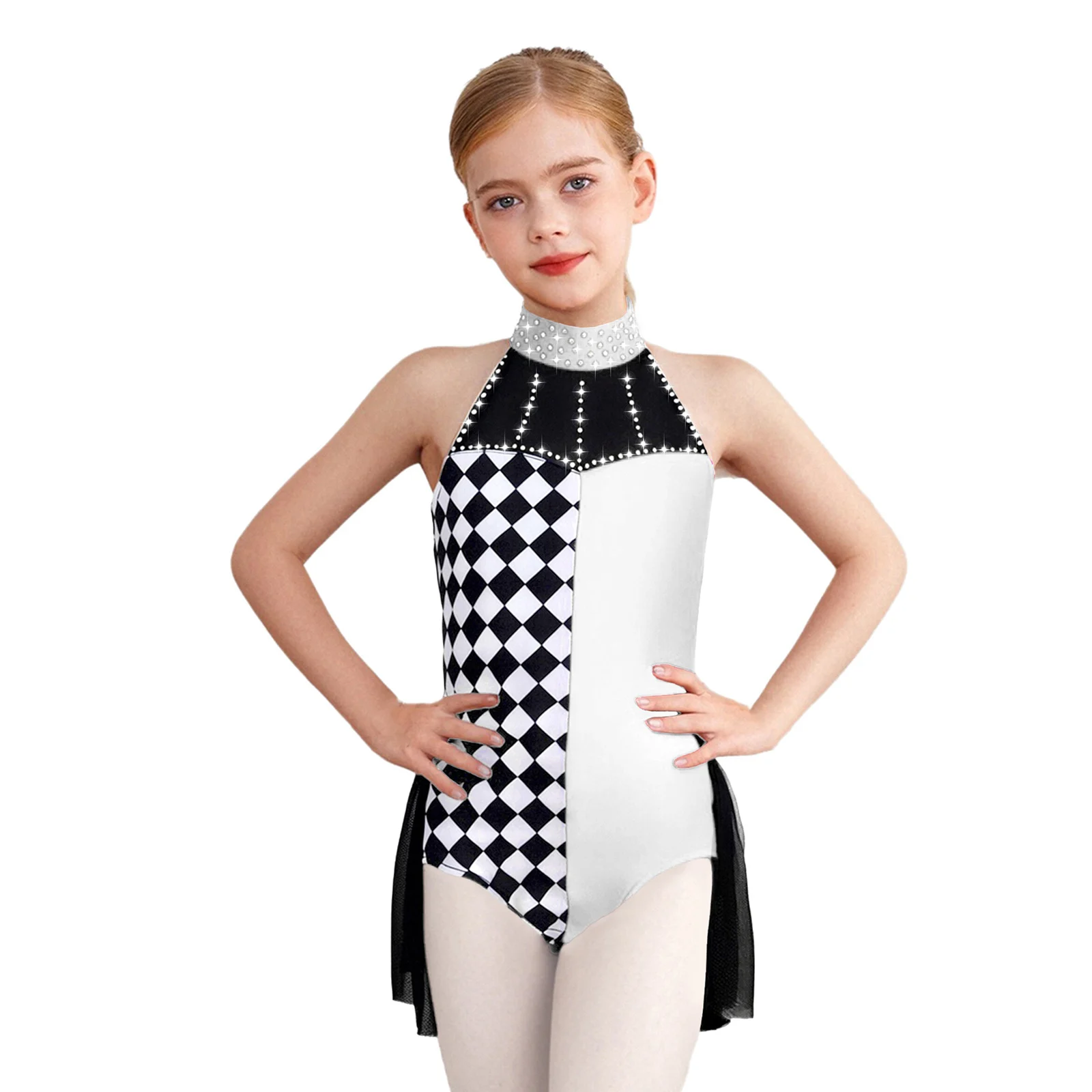 

Halloween Funny Circus Clown Cosplay Costume Halter Sleeveless Backless Ringmaster Magician Jumpsuit for Themed Party