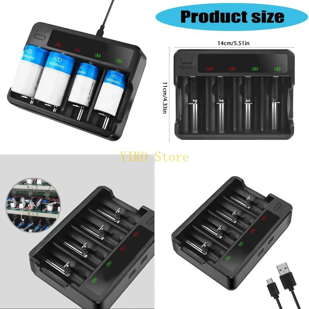 

K32C Эффективное зарядное устройство для аккумуляторных батарей Быстрая зарядка батарей AA 3A C D