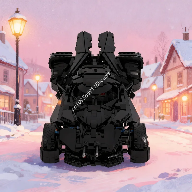 

2747 деталей MOC BVS Dawn Justice Бэтмобиль, супергерои, DCD, модель Бэтмена, конструктор, архитектурные блоки, игрушки, рождественские подарки