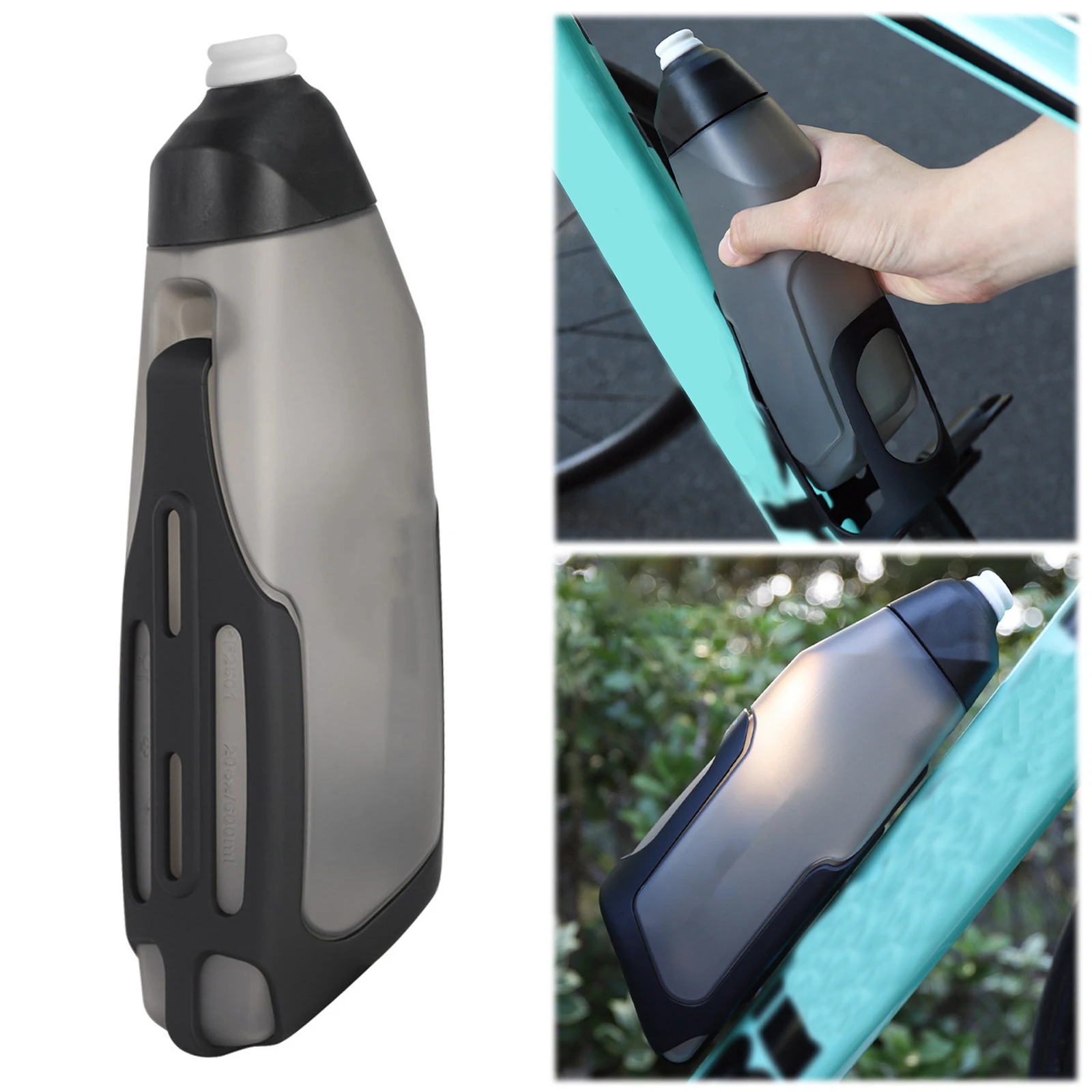 

Bicycle Aerodynamic Water Bottle Bracket Set 600ml Bike Water Bottle MTB Road Bike Frame Down Tube Riding Water Kettle