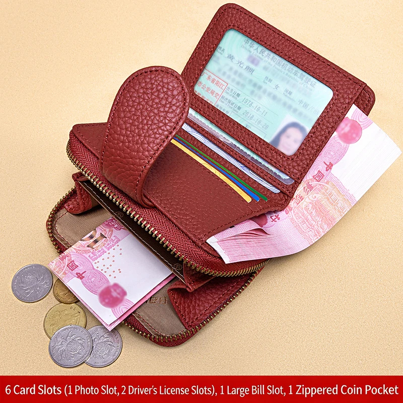 Fashion Women's Short Wallet 2026 New Design Multifunctional Zipper Purse Small Coin Wallet for Ladies