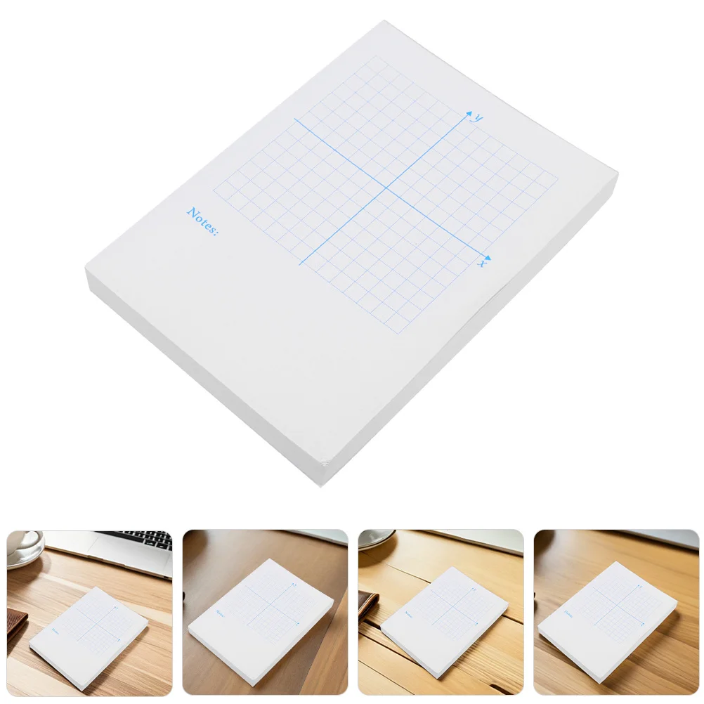 

3pcs Math Coordinate Practice Notebook: Smooth Writing Grid Pads For Geometry Learning Graphing Engineering Drawing School