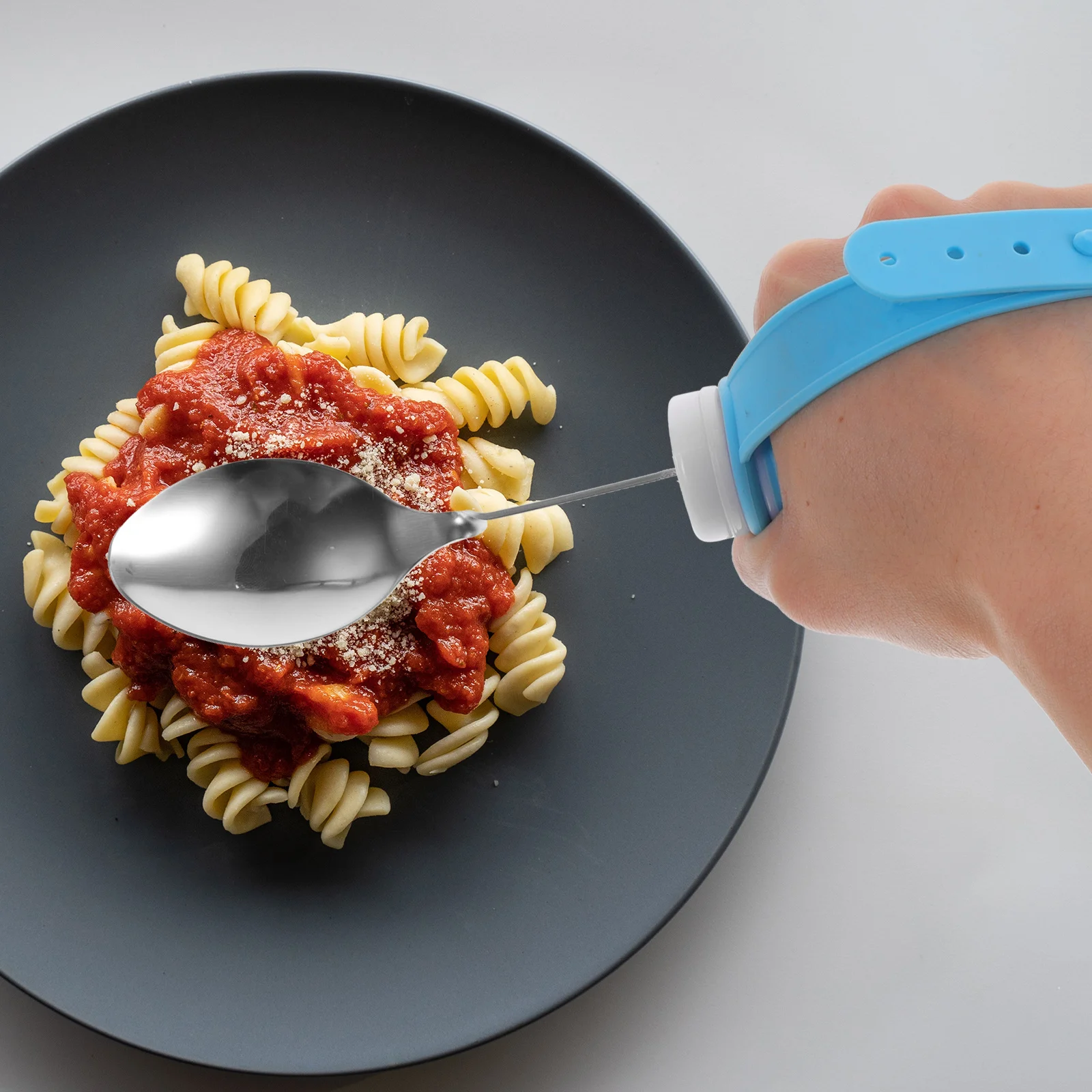 

Disabled Spoon Stainless Steel Silicone Adjustable Non-Slip Handle Easy Grip For Elderly Arthritis Parkinson Patients Home Use