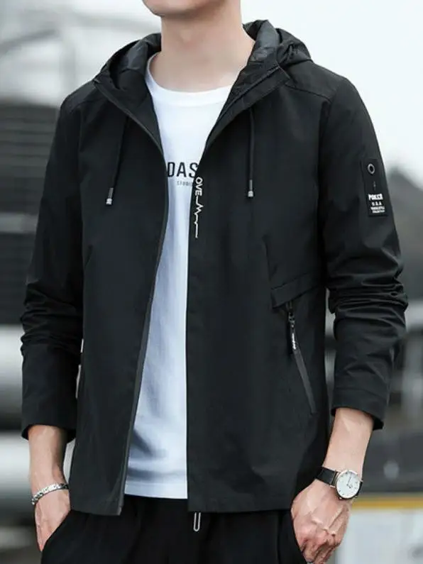 

Мужская весенне-осенняя легкая свободная повседневная рабочая одежда, модные брюки из полиэстера, молния против морщин