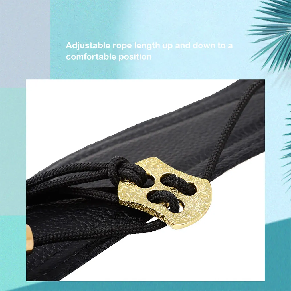 أشرطة جلدية من القطن ساكس مقاومة للاهتراء ومقاومة للخدش وحزام معلق خفيف الوزن وحزام الساكسفون للطلاب باللون البرتقالي