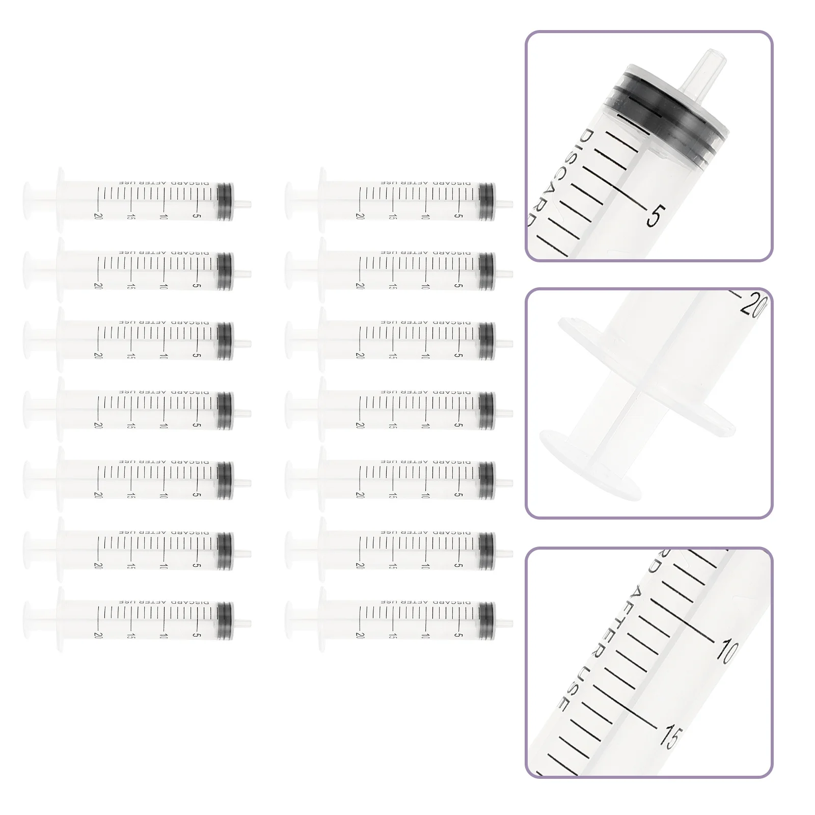 30Pcs Needleless Plastic Measuring Liquid Dispensing Tool for Pet Baby Medication Lab Use Needleless