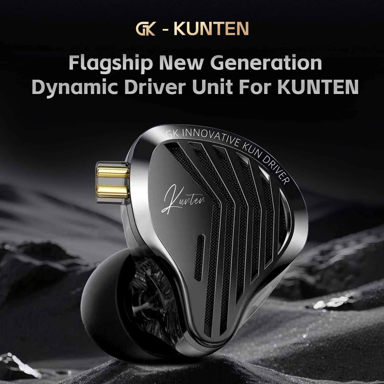 GK KUNTEN Dynamic Drive Heavy Bass Earbuds HIFI Sports Metal Headphones Detachable 2PIN Compatible with KZ Zenith EDX PRO