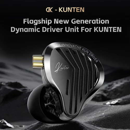 Imagen 2 del producto GK KUNTEN Dynamic Drive Auriculares de graves pesados Auriculares deportivos de metal HIFI Desmontables 2PIN Compatible con KZ Zenith EDX PRO