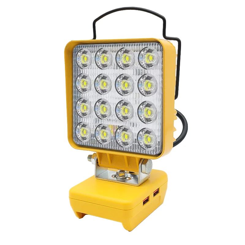 (without Batteries) Flood Work Light 16LED 30W for DeWalt LED 18V/20V/60V MAX Lithium Battery Light with Low Voltage Protection