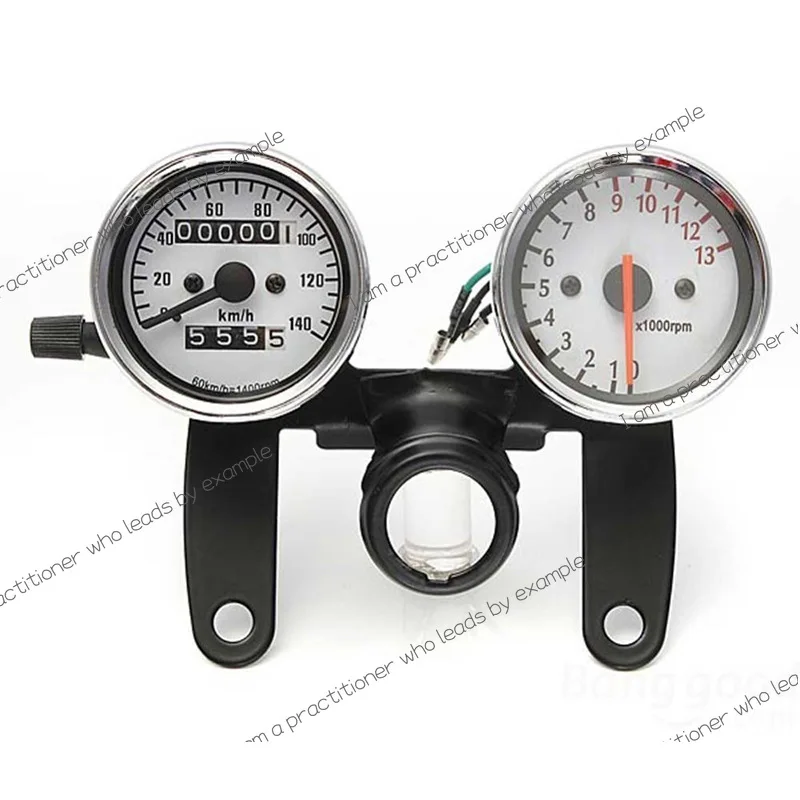レトロ小型メーター ダブルマイル/モンキー改造オドメーター/タコメーターブラケットセット