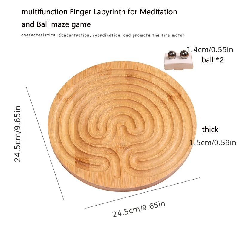 

Circular wooden maze game, bamboo balance board, family gathering game, family party game suitable for holiday gatherings.