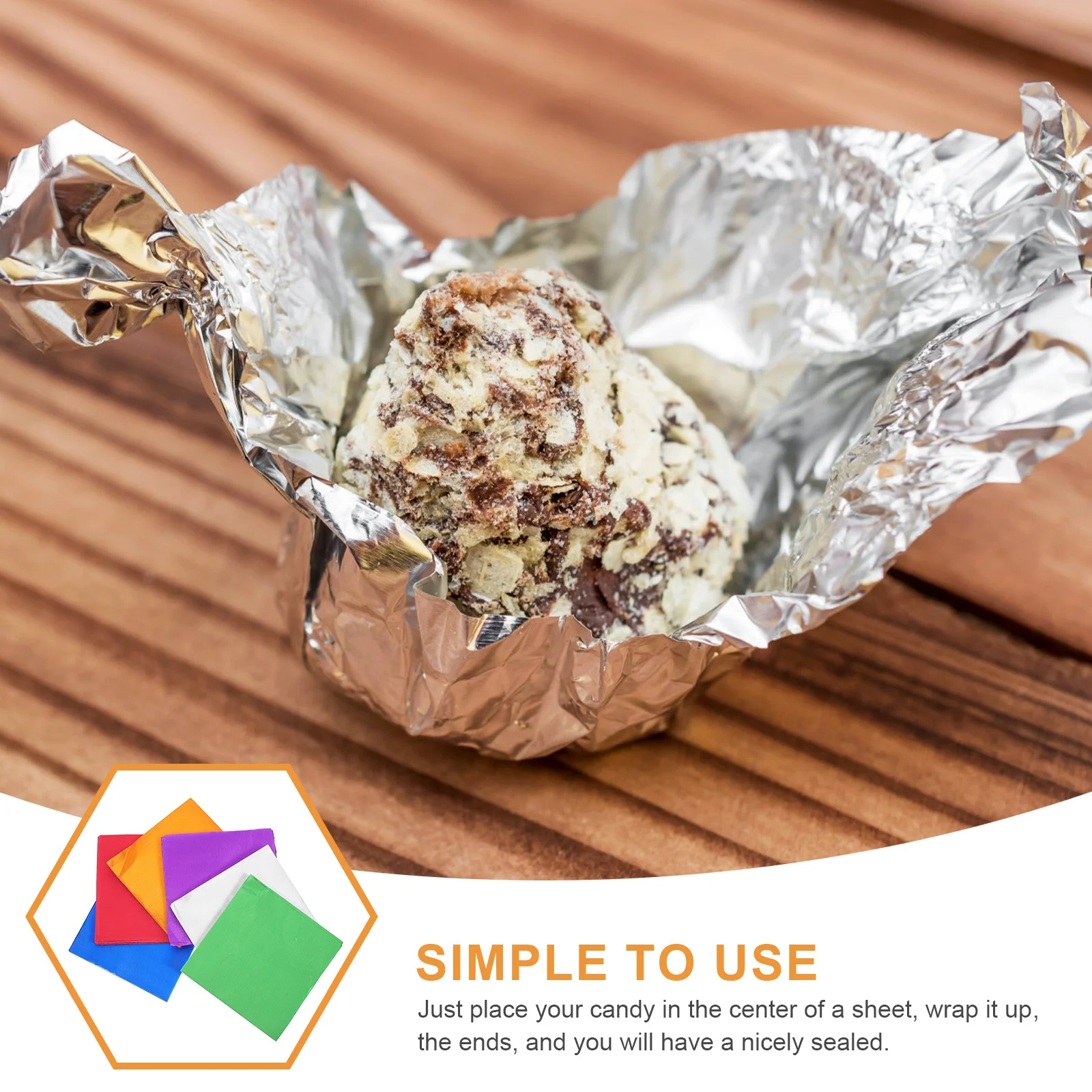 

600 Pcs Candy Wrappers Foil Diy Chocolate Packing Paper Packaging Papers for Chocolates Wrapping