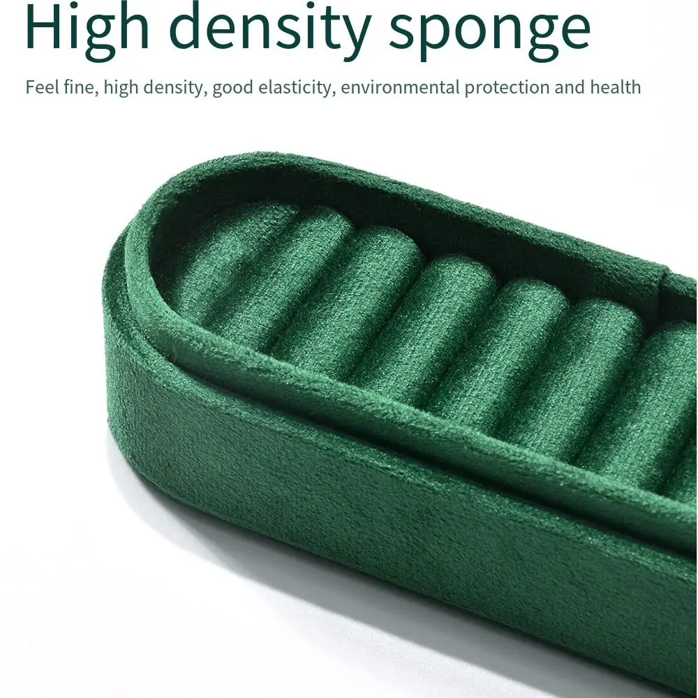 Lid Velvet Jewelry Display Tray Dust-proof Handmade Jewelry Storage Holder Case Multiple Compartments Insert Divider