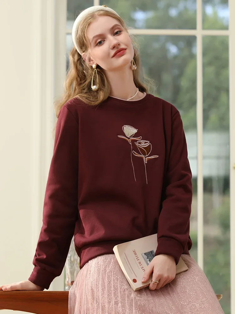 I BELIEVE YOU Women's Hoodies Winter 2023 New Lazy Lamb Wool Thickened Warm Round Neck Leisure Loose Trendy Blouses 2234195405