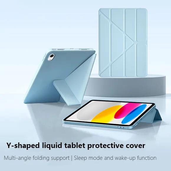

Smart Leather Case For iPad Pro 11 2025 5th Pro 13 2025 Air 11 6th 5 4 3Pro 9.7 10th 10.9 10.2 Mini 6 5 4 3 2 1 Y-Folding Cover