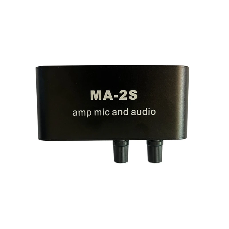 

3.5Mm Condenser Microphone Headphone Amplifier Audio Preamplifier Mixing Board MA-2S