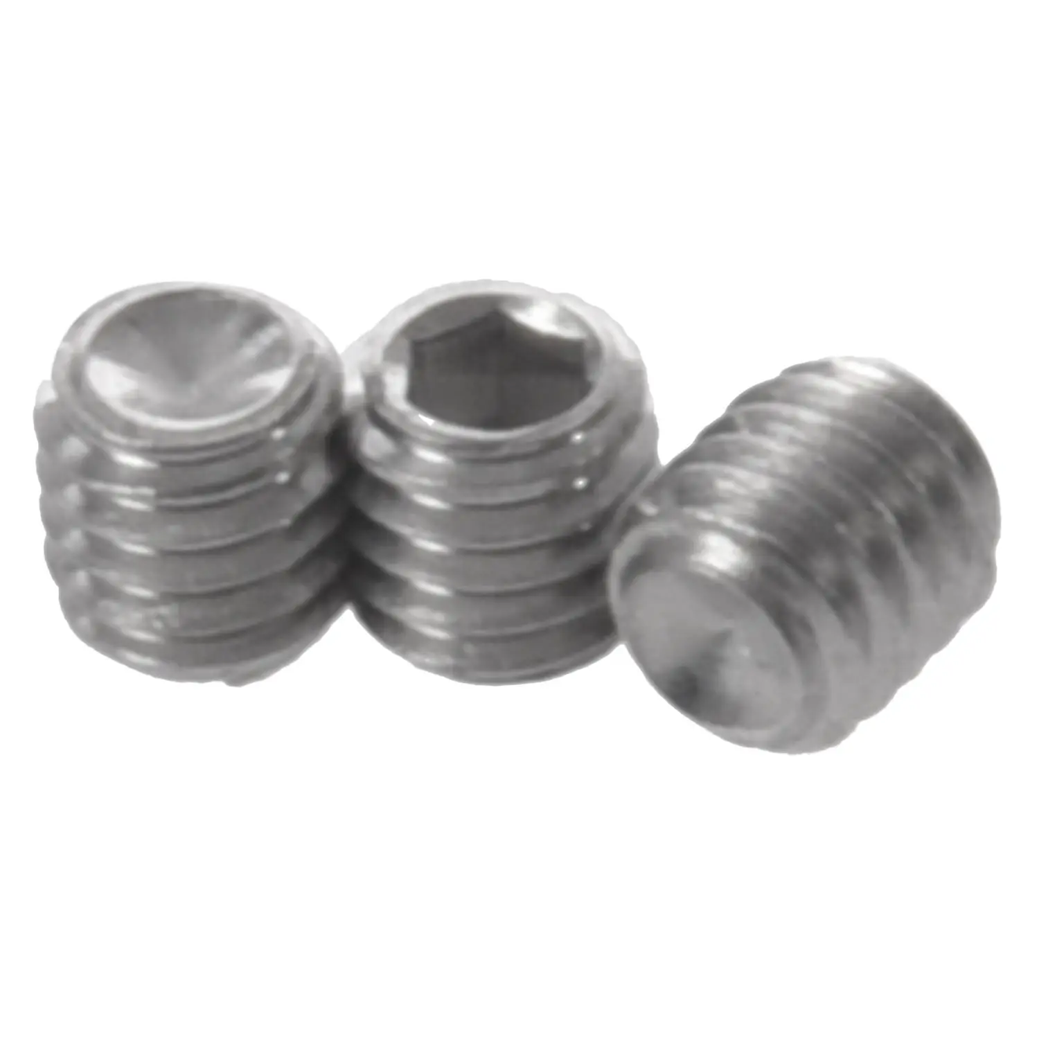 ABZV-50pcs M3x3mm Set Soket Hex Baja Tahan Karat Sekrup Grub Titik Tutup Perak