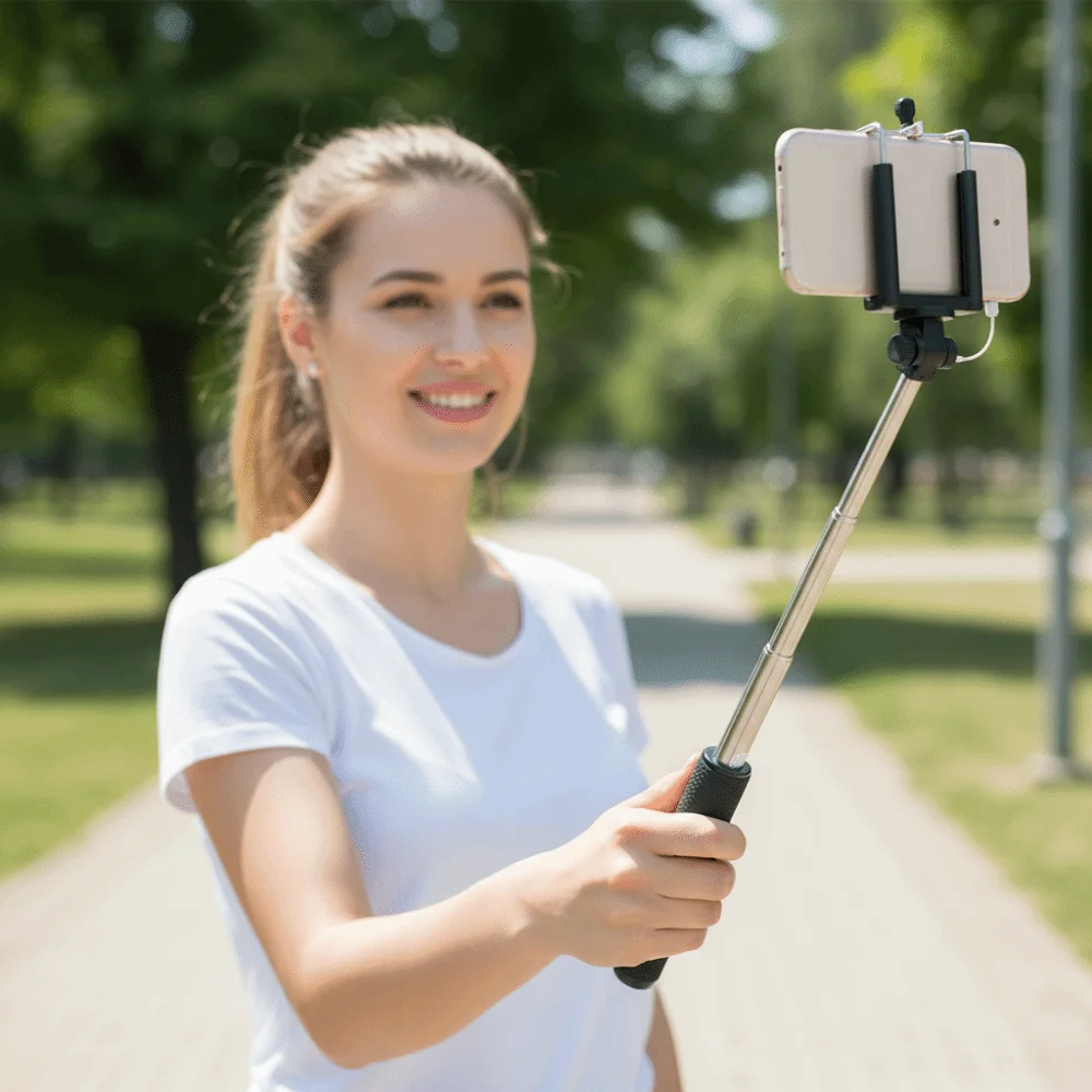 

360° Rotating Telescopic Selfie Stick 70cm Portable Bluetooth Selfie Stick Handheld Adjustable Selfie Stick Tripod