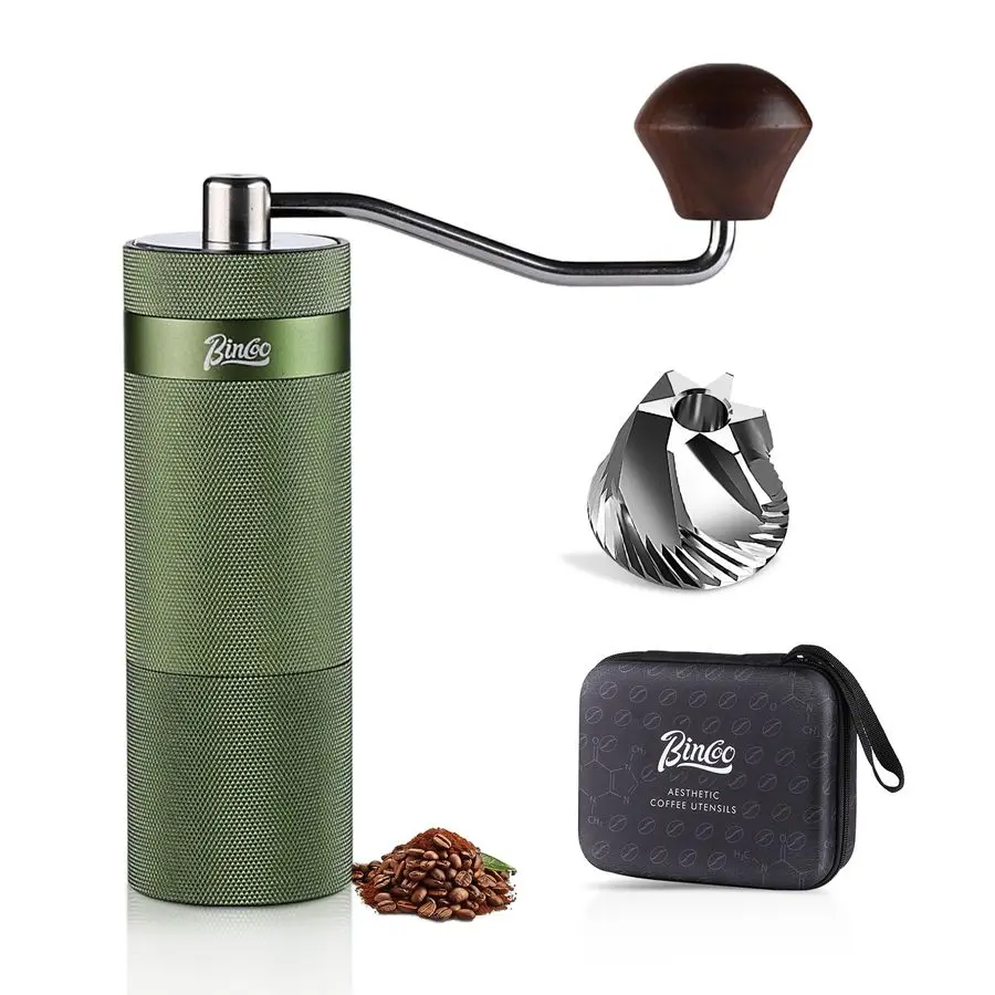 

Coffee Grinder Hand Espresso Grinder with CNC Stainless Steel Conical Burr Internal Adjustable Setting, Coffee Bean Grinder with