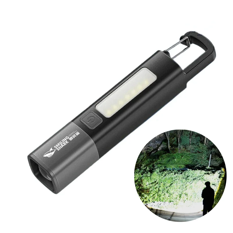 Xiaomi SMILING SHARK Outdoor Flashlight Portable Strong Light Variable Focus with Camping Hunting Fishing Walking Lighting Lamp