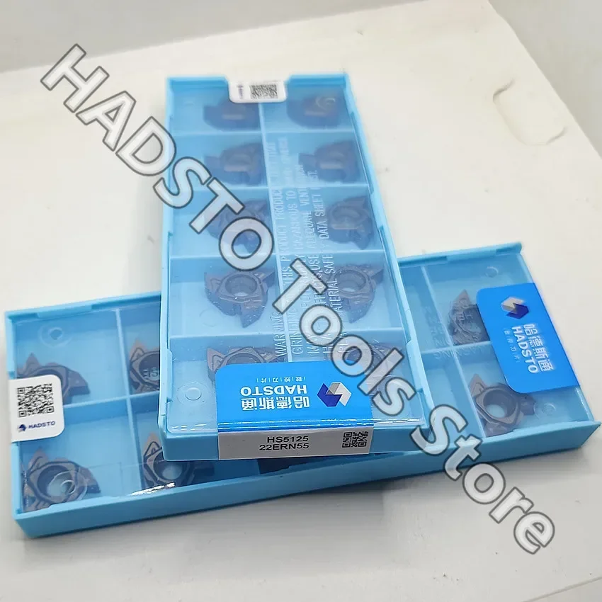 22ERN55 HS5125 22ER N55 HS5125 22ER N55 HADSTO carbide inserts Thread inserts For Steel, Stainless steel, Cast iron 10PCS/BOX