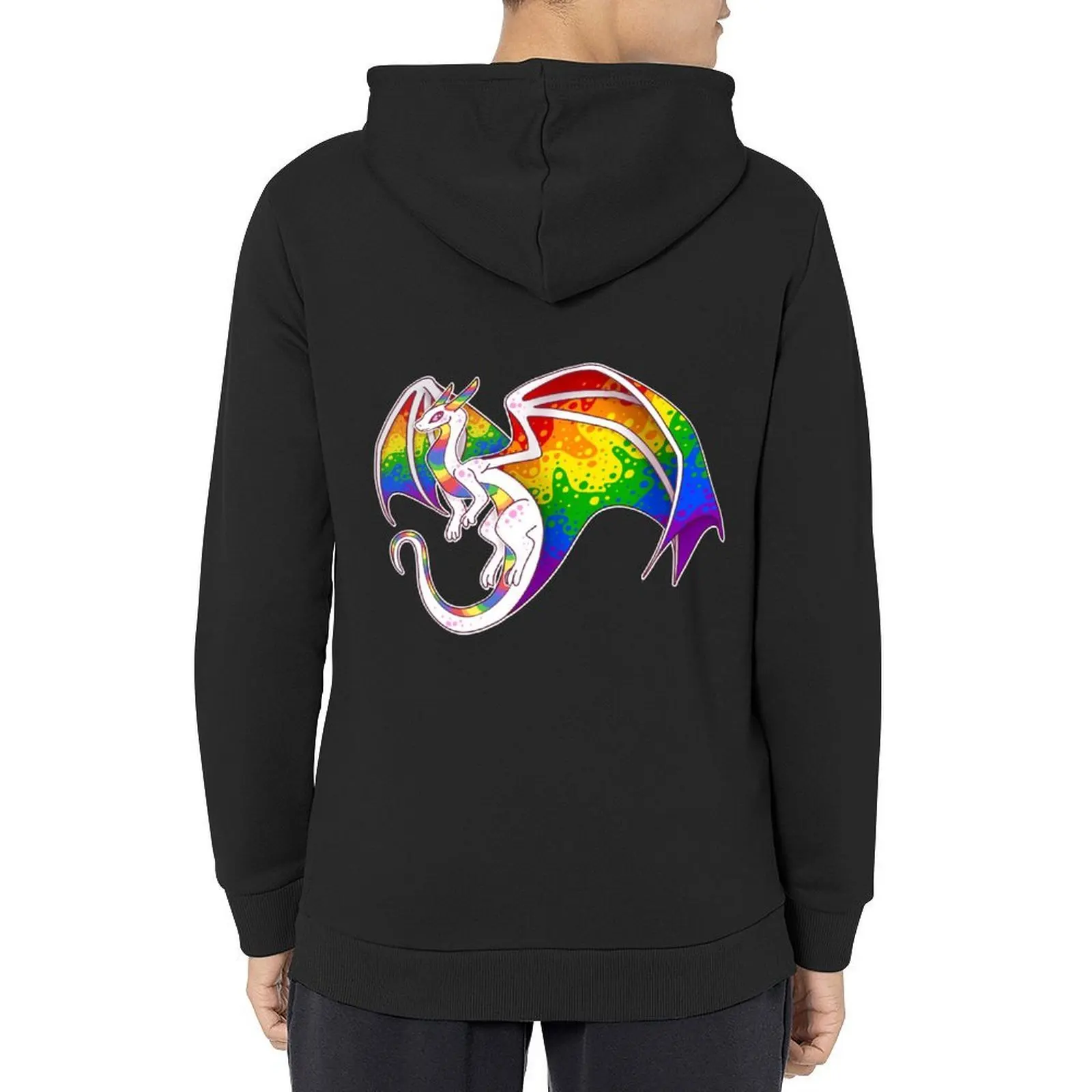 

Rainbow Pride Dragon Friend Hoodie anime clothing hooded shirt mens designer clothes men's coat hoodie