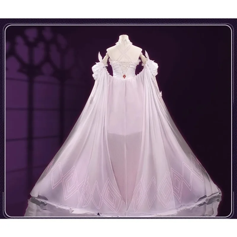 Genshin Impact Columbina Cosplay Costume Damselette Dress Headscarf Wig Suit for Women Halloween Anime Party Roleplay Outfit