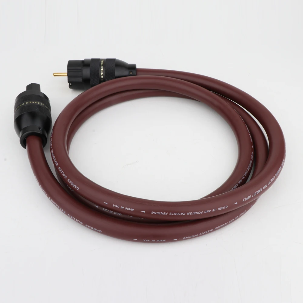 Preffair D520 Golden Reference HiFi аудиокабель питания с алюминиевым позолоченным покрытием для версии Schuko для США/ЕС