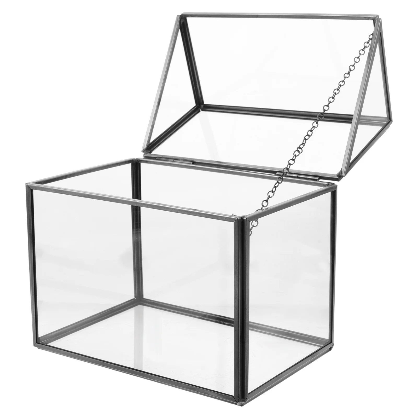 

Handmade Glass Planter Terrarium Indoor Tabletop Greenhouse Shape Succulent Moss Air Plant Geometric Glass Planter Box