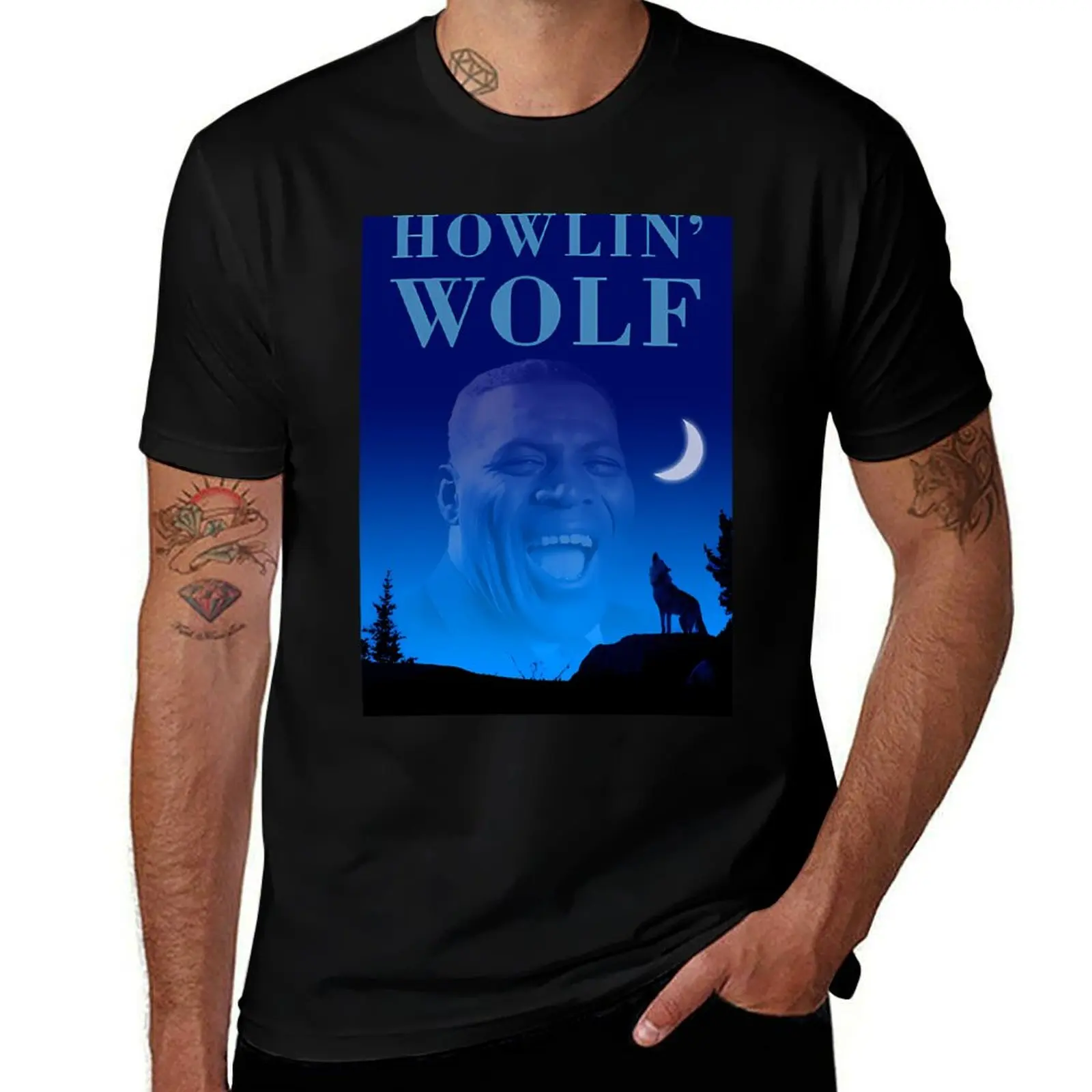 

Howlin' Wolf T-Shirt cotton t shirt man funny t shirts cotton t shirts designer T-Shirt