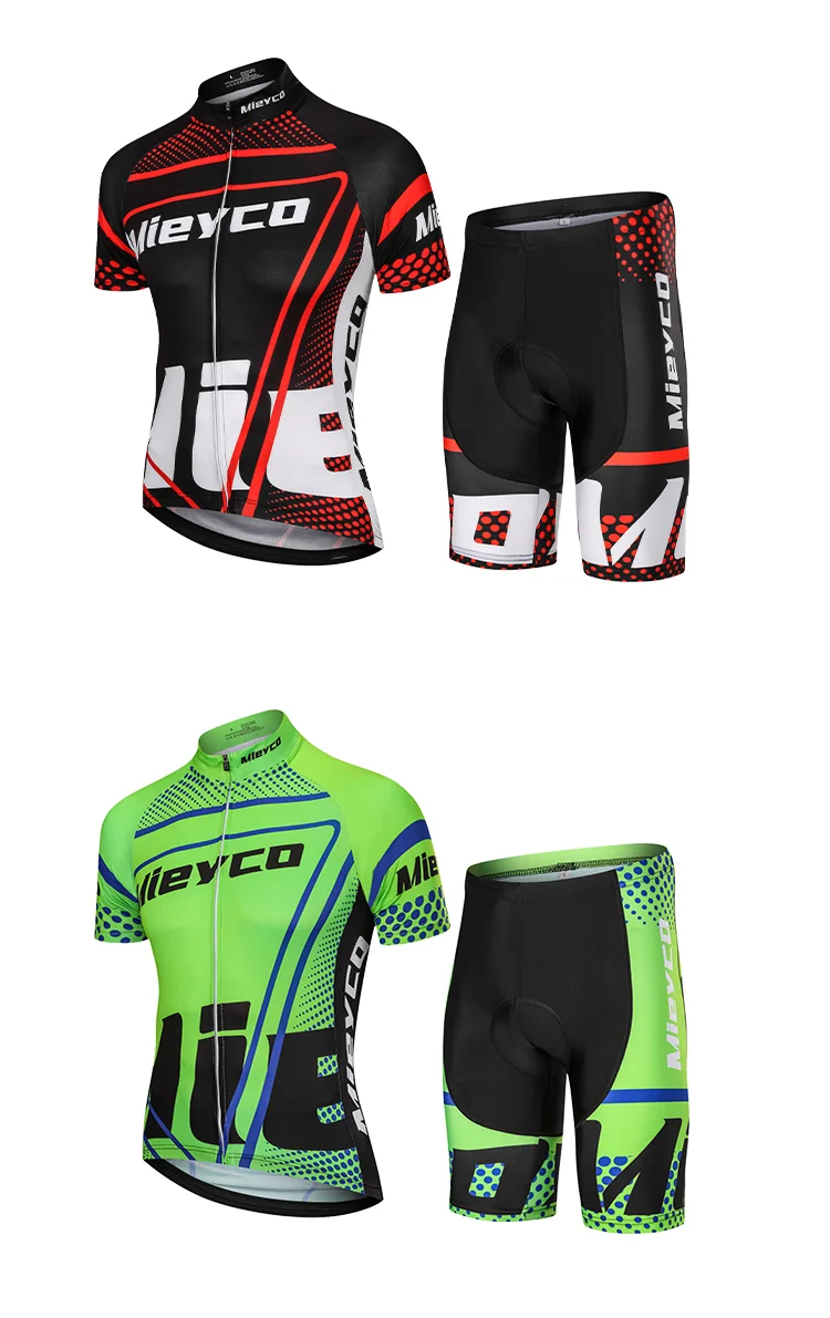 Atmungsaktives Radtrikot-Set für Herren, Trainingsanzug, MTB-Rennsport, Fahrrad-Outfit, kurze Fahrradbekleidung, Sommer – Detail 4