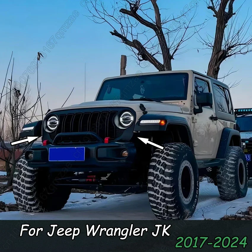 JK Upgrad JL Style Grill 2024 New Design Front Grille For Jeep Wrangler JK 2007-2017 Car Front Bumper Grill Mesh Grille Kits