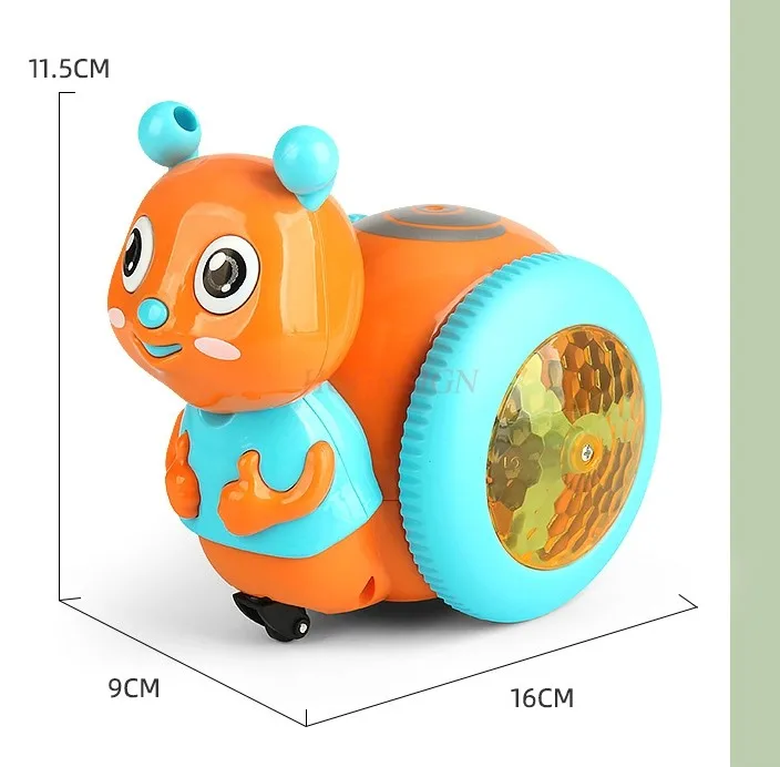 Snail toy electric reptile sound and light for boys and girls early education puzzle baby 1-2 years old