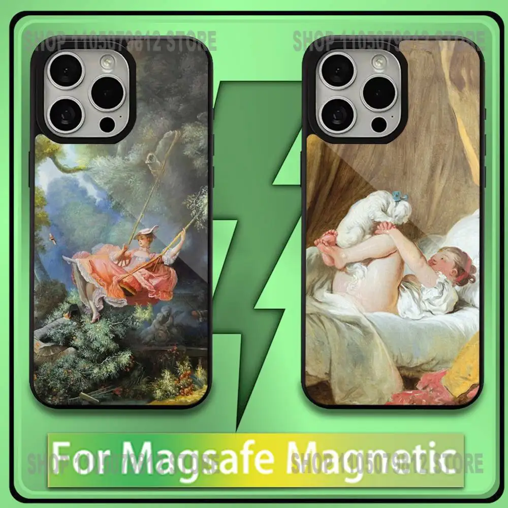

Art Painting Fragonard Phone Case For iPhone 17,16,15,14,13,12,11,Plus,Pro,Max,Mini Soft Magesafe Magnetic Wireless Charge