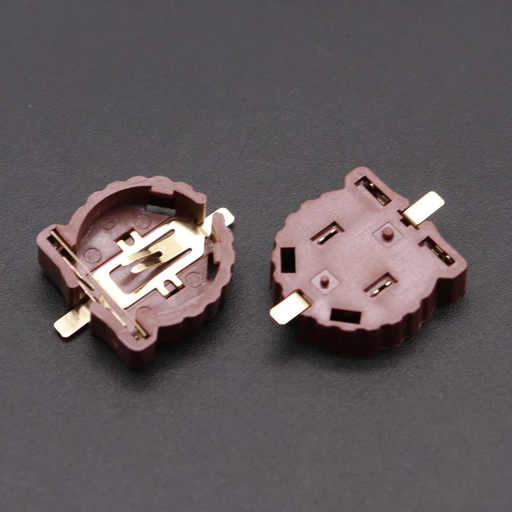 20 قطعة BS-1220-2 CR1220 CR1225 3 فولت زر حامل البطارية مصلحة الارصاد الجوية حزمة طلاء الذهب