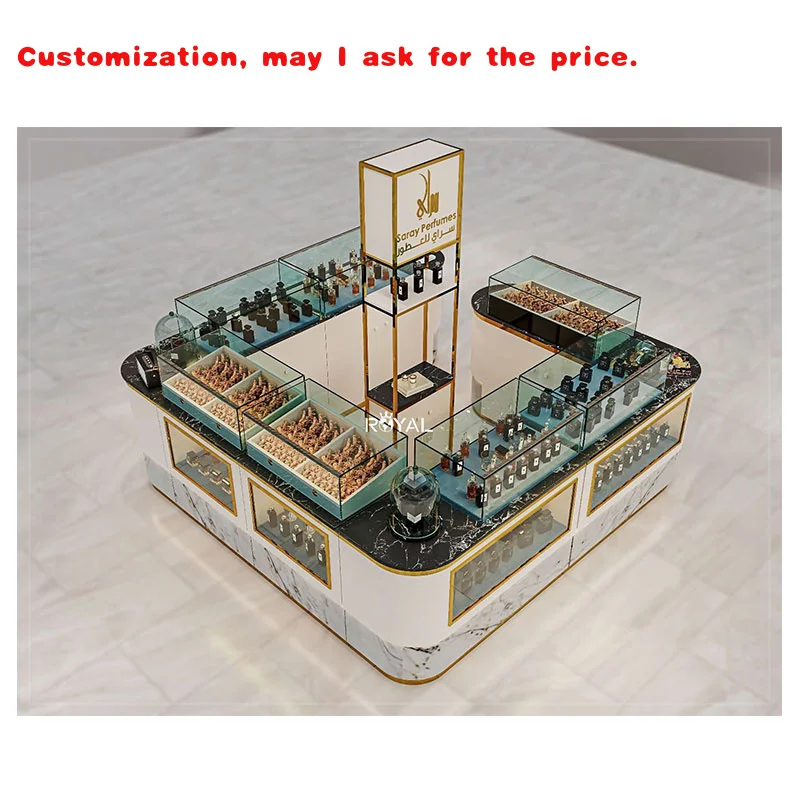

на заказ.Роскошный парфюмерный торговый киоск Дизайн киоска для торгового центра Мебель для киоска