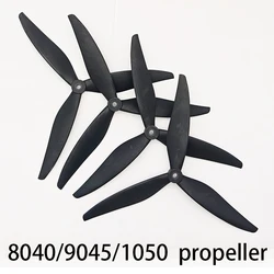 2Pair(2CW+2CCW) 8040/9045/1050 8/9/10 inch 3-Blade Propellers Black-Carbon Reinforced Nylon For RC Long Range Big Drones Part