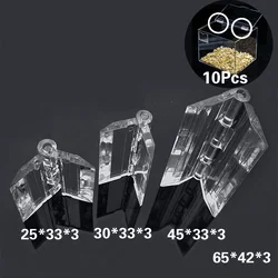10Pcs Transparent Plastic Folding Hinges Durable Clear Acrylic Hinge Tools Cabinet Hardware Furniture Cabinet Door Hinges