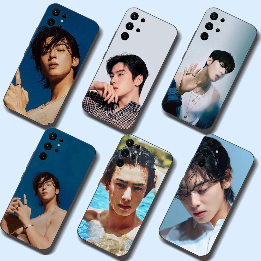 

Cha Eun Woo Phone Case For Samsung Galaxy A52 A12 A51 S21 Edge S22ULTRA S23 S20LITE Plus Ultra Black Cover