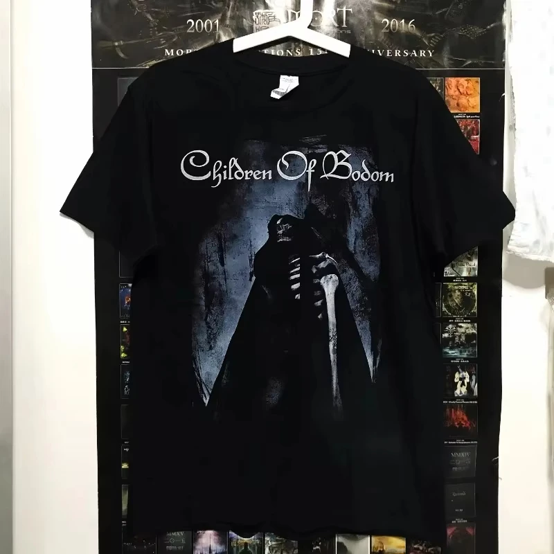 

Футболка оверсайз Children of Bodom (COB) для мужчин и женщин, свободная, хлопковая, с коротким рукавом, в стиле метал-рок, уличная мода
