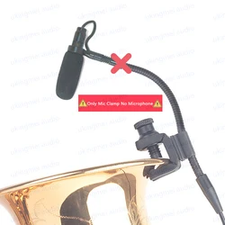 Adjustable Instrument Microphone Clamp For Saxophones Brass & Trumpet, Trombone, and Tuba Applicable to DPA 4099 Microphone Clip