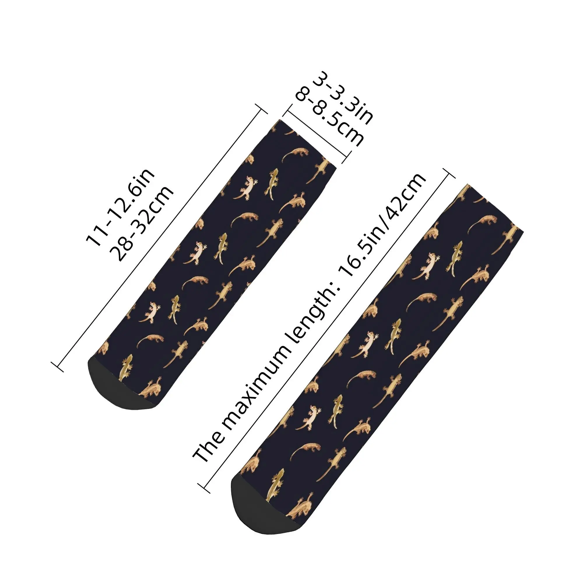 Calcetines geckos con escudo pequeño y bonito, medias absorbentes del sudor Harajuku, calcetines para todas las estaciones, accesorios para regalos de Navidad Unisex