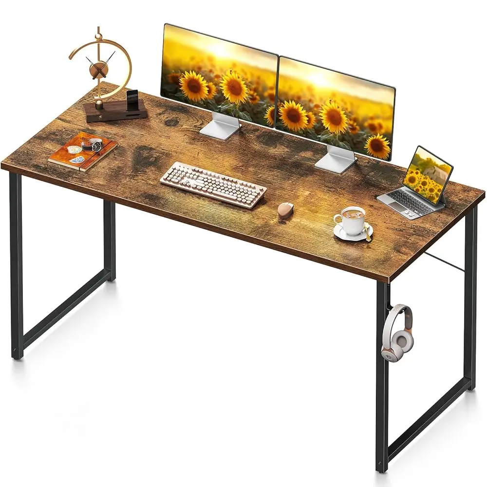 

54 H Computer Desk, Modern Simple Style Desk For Home Office, Study Student Writing Desk, Vintage