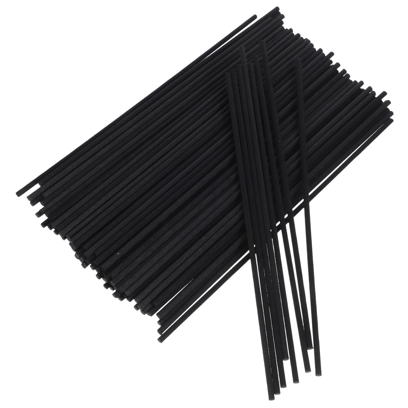 

100Pcs Fiber Aroma Diffuser Sticks Longlasting Fragrance Refill Essentials for Home Decor Black Reed Rod Diffuser