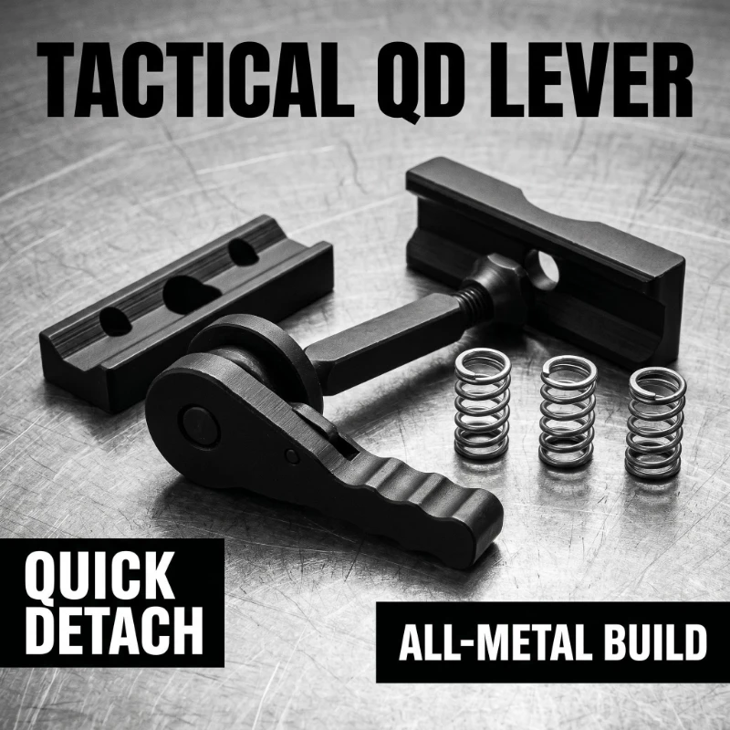 Nouveau levier de dégagement rapide (QD) tactique compatible avec le montage sur rail Unity Fast M O/MRDS/McroPrism pour viseur optique point rouge Picatinny