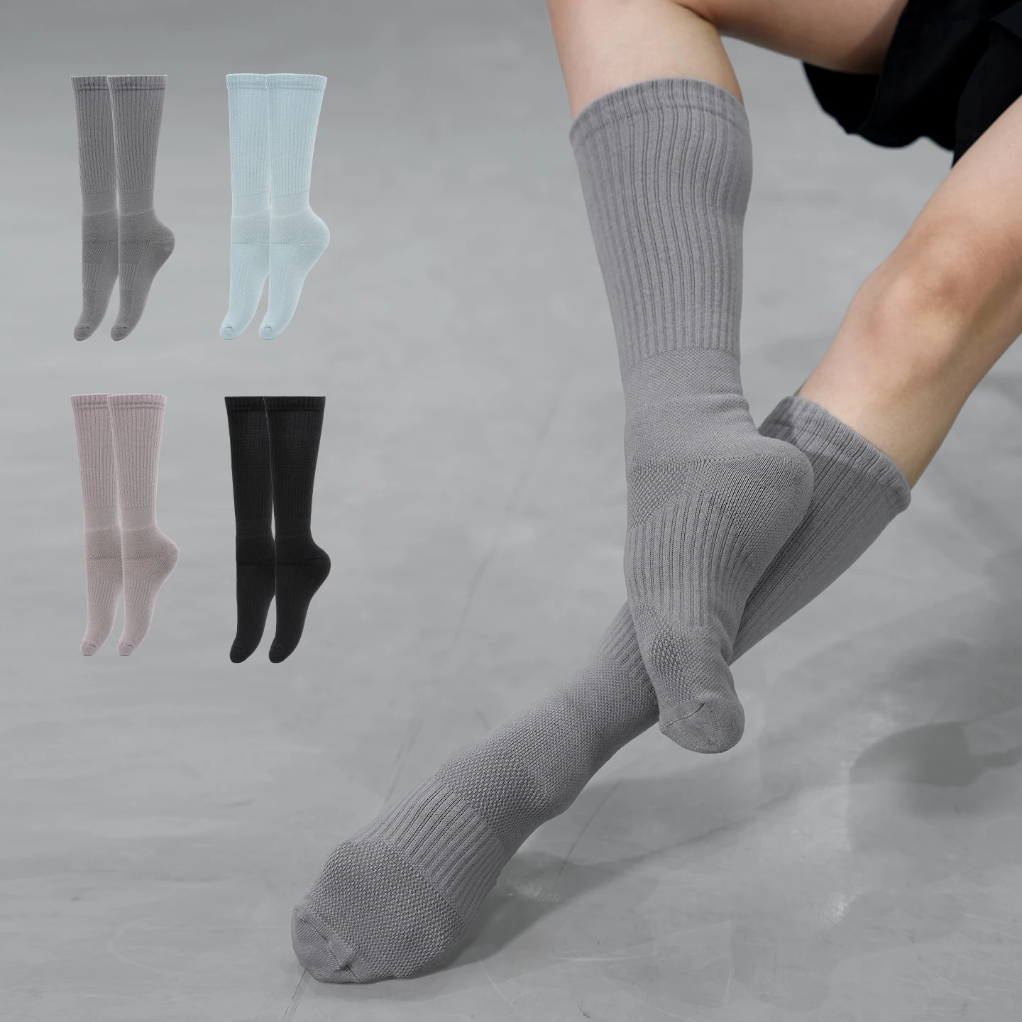 Modern Dance Socks High Cut Non Slip Cotton Socks for Adults Classical Dance Indoor Practice Base Layer Socks