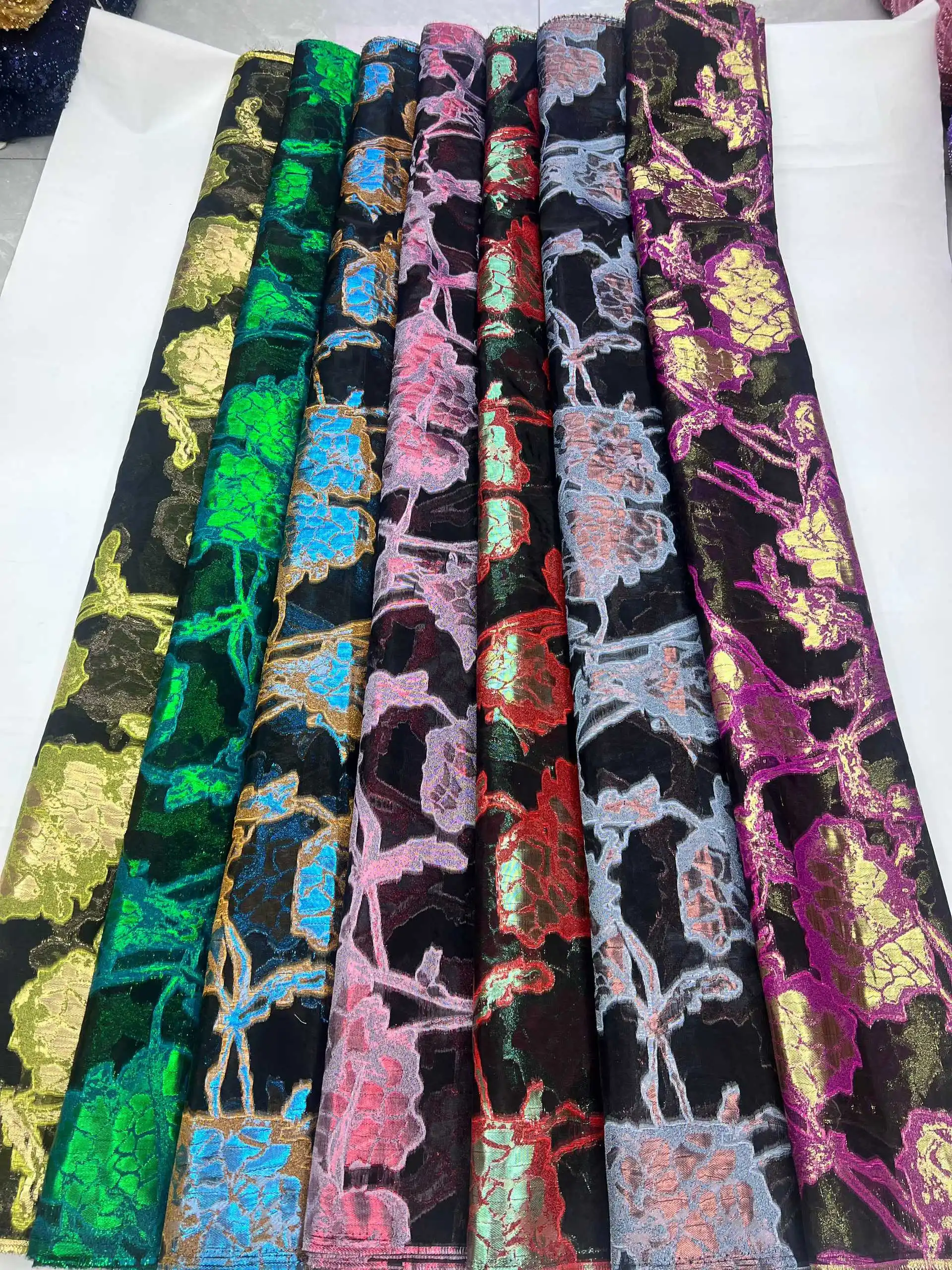 الفاخرة النيجيري مذهب الجاكار أقمشة الدانتيل 2025 أقمشة الدانتيل الأفريقي الفرنسية تول الدانتيل للنساء الخياطة فساتين حفلات الزفاف #3