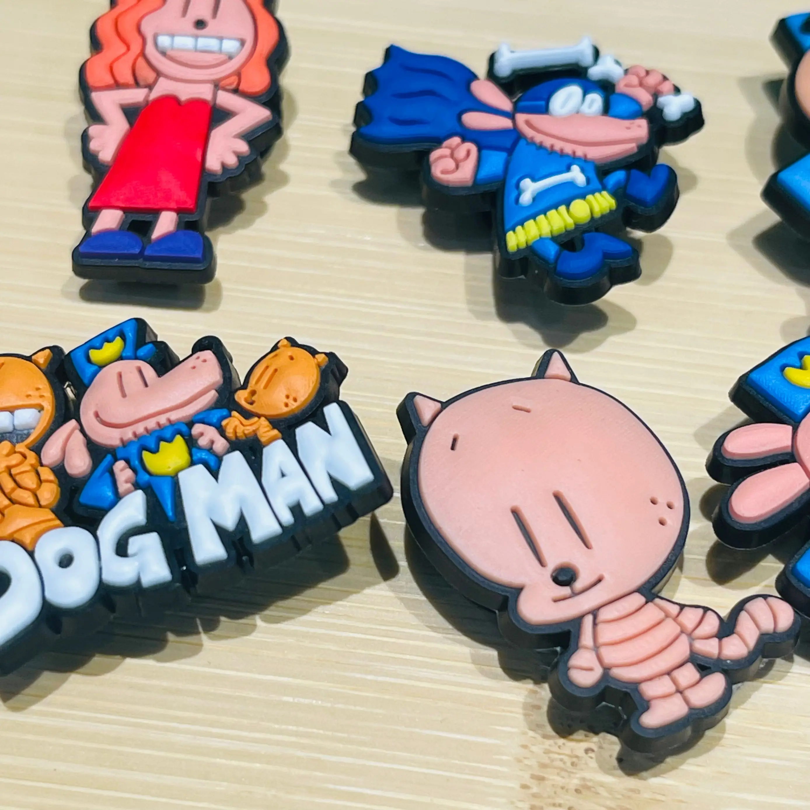 12-100pcs Cartoon Dog Man Sherlock Shoe Charms PVC Accessories DIY Shoes Buckle Decorations fit Wristband Party Kids Gifts image 5